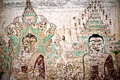 Bagan Myanmar. Paintings of the circumambulatory corridor of the Sulamani temple.